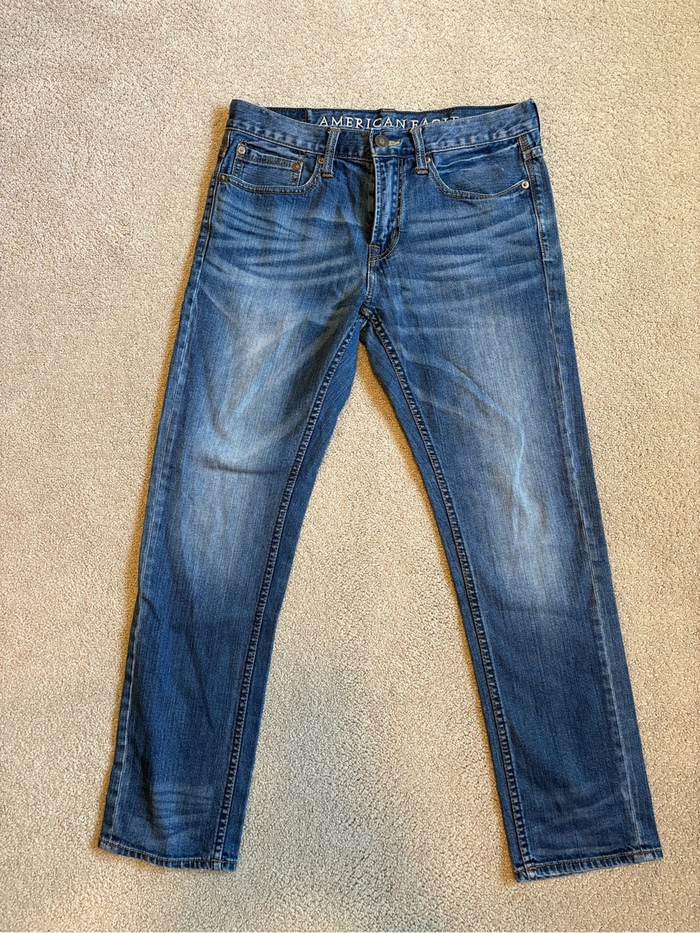 American Eagle Outfitters Blue Slim Straight Jeans